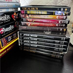 Star Wars thunder cats and others dvds